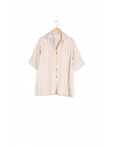 CHEMISE Beige / Bleu est présent 