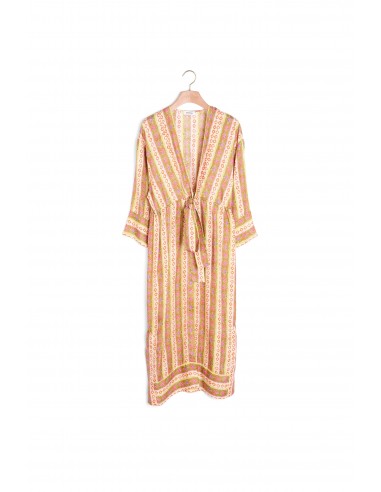 Robe caftan imprimé Flower Stripes Les êtres humains sont 