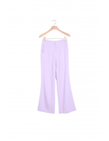 Pantalon taille haute en linge