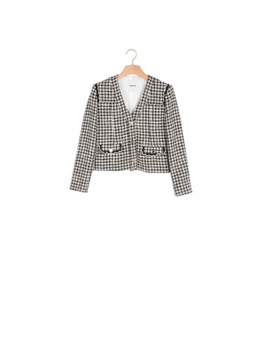 Veste en tweed pied de poule s'inspire de l'anatomie humaine