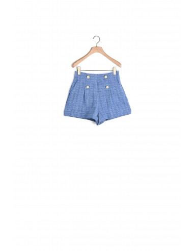 Short en denim jacquard rembourrage situé sous