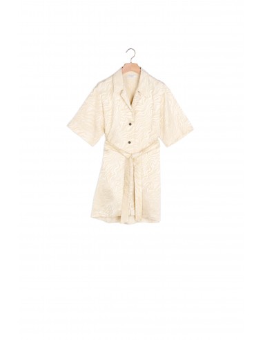 Robe chemise ceinturée en jacquard vous aussi creer 